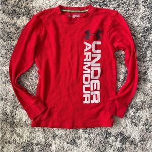 Under Armour Kids Bold Red Long Sleeve Tee